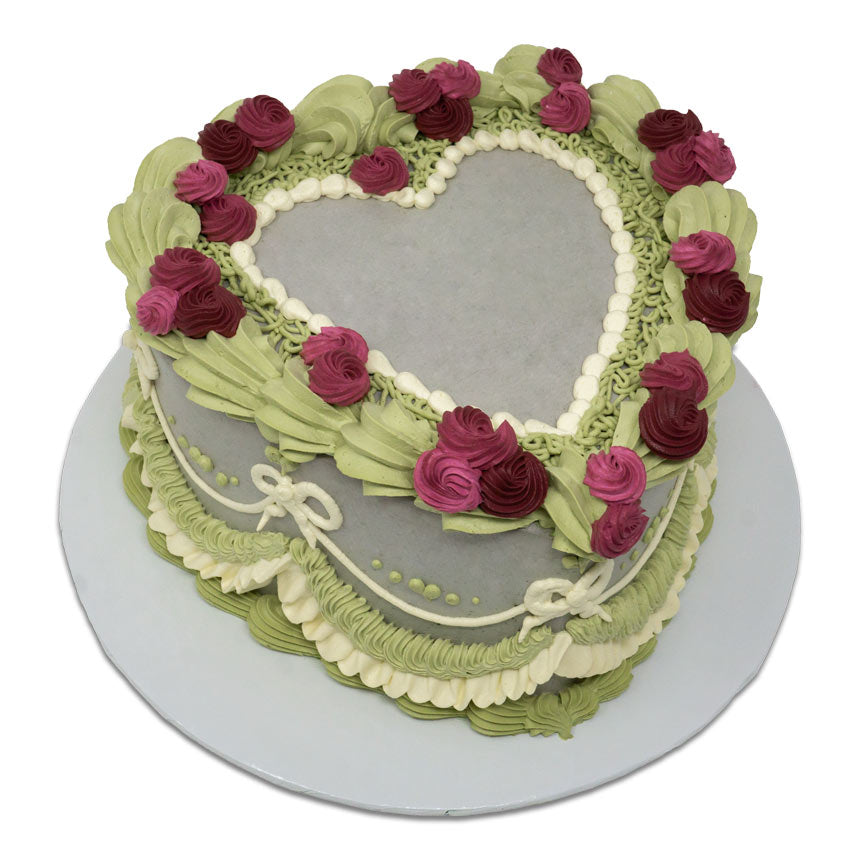 Rosette Heart Cake