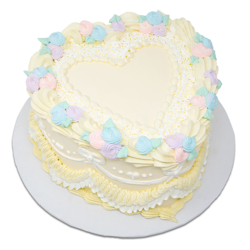 Rosette Heart Cake