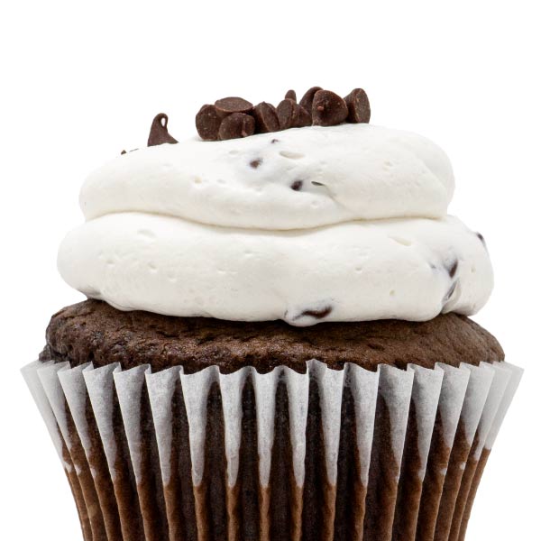 Chocolate with Chocolate Chip Mousse Cupcake