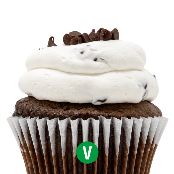 Vegan Chocolate with Chocolate Chip Mousse Cupcake