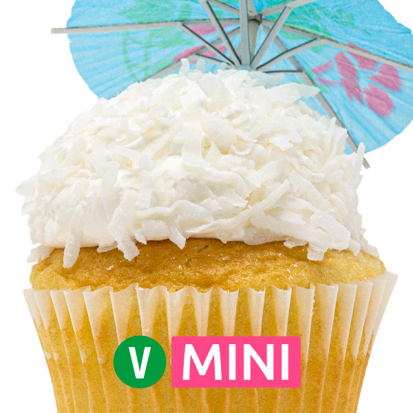 Vegan Piña Colada Mini Cupcakes - Dozen
