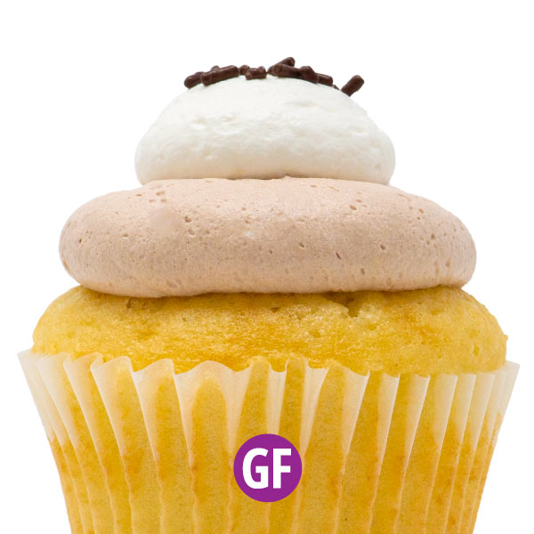 Gluten-Free - White with Nutella Mousse Cupcake