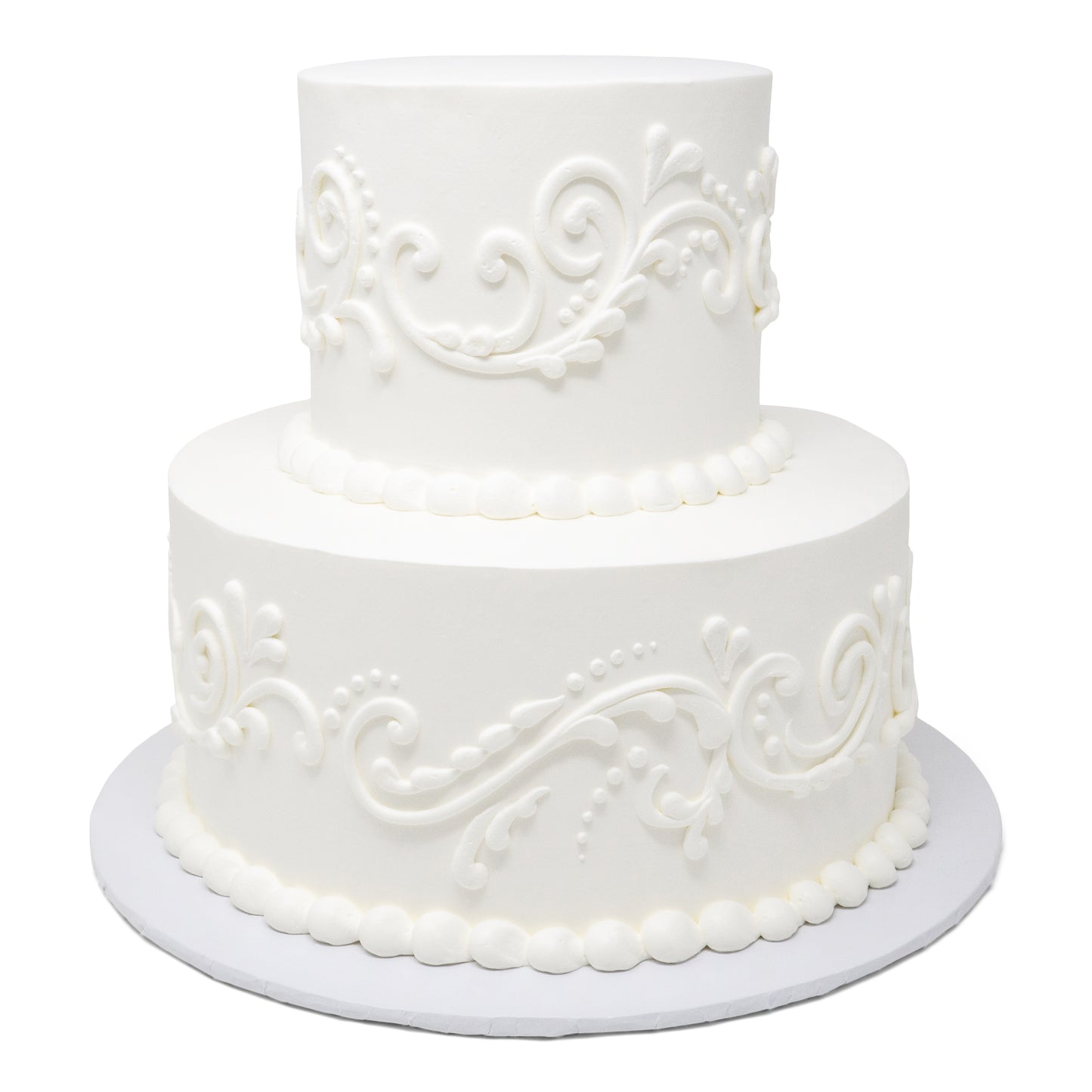 Elegant Piped Cake - 2 Tier Vegan Cake