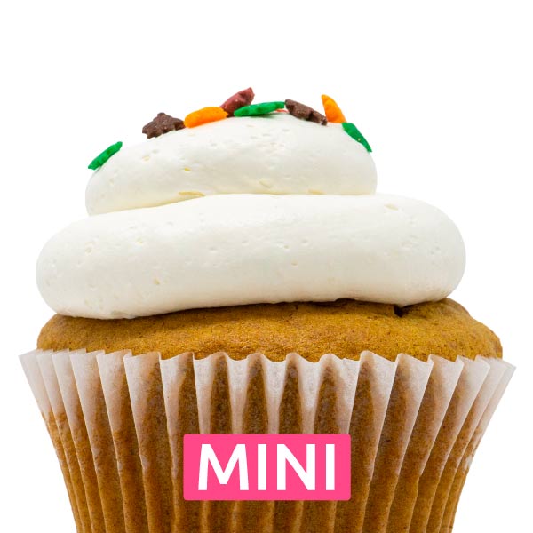 Pumpkin with Cream Cheese Mousse Mini Cupcakes - Dozen