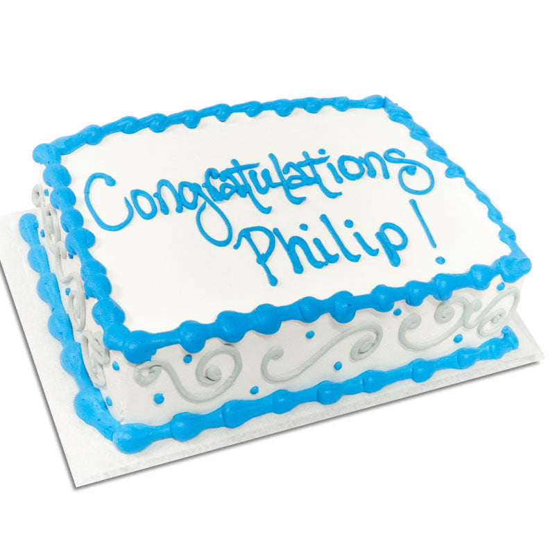 S Design Sheet Cake - Semi Custom