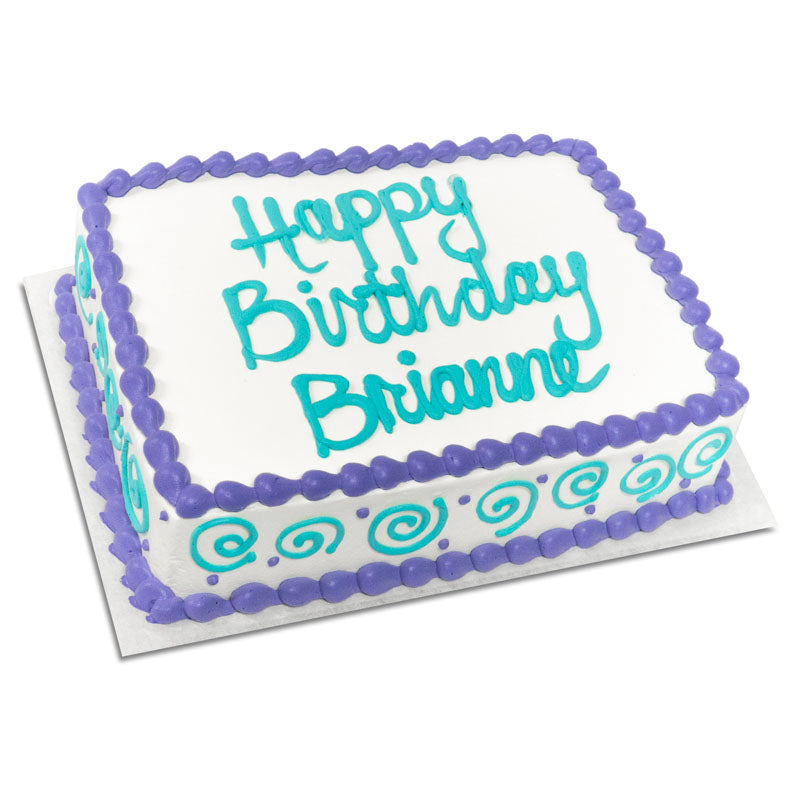 Curls Sheet Cake - Semi Custom