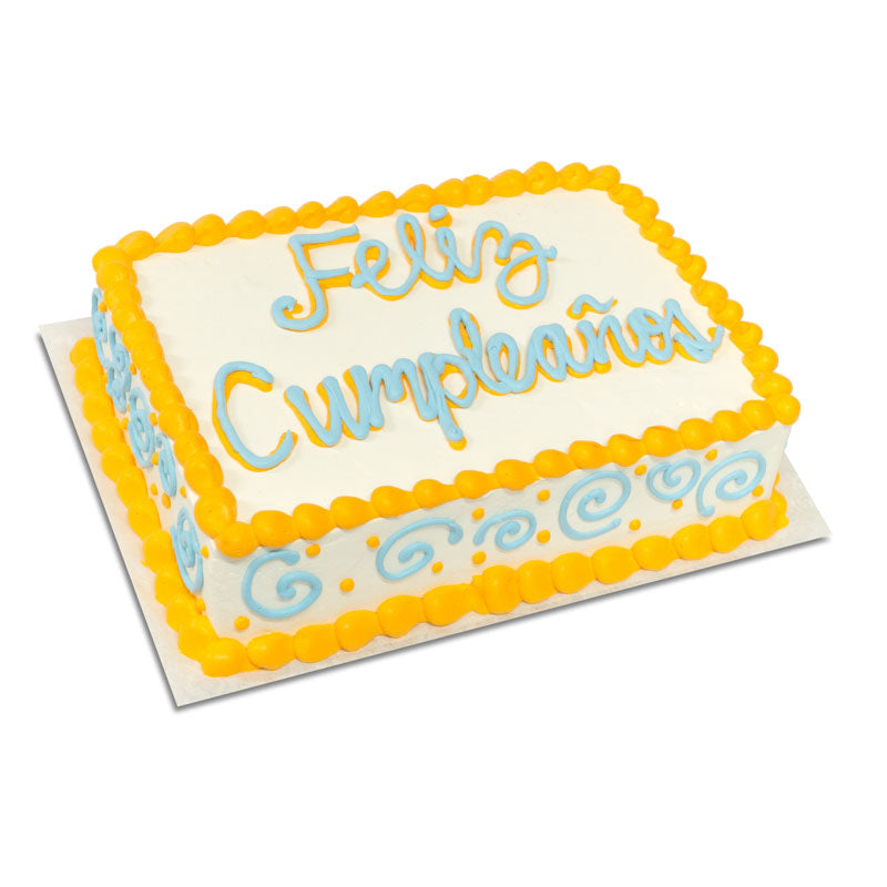 Curls Sheet Cake - Semi Custom