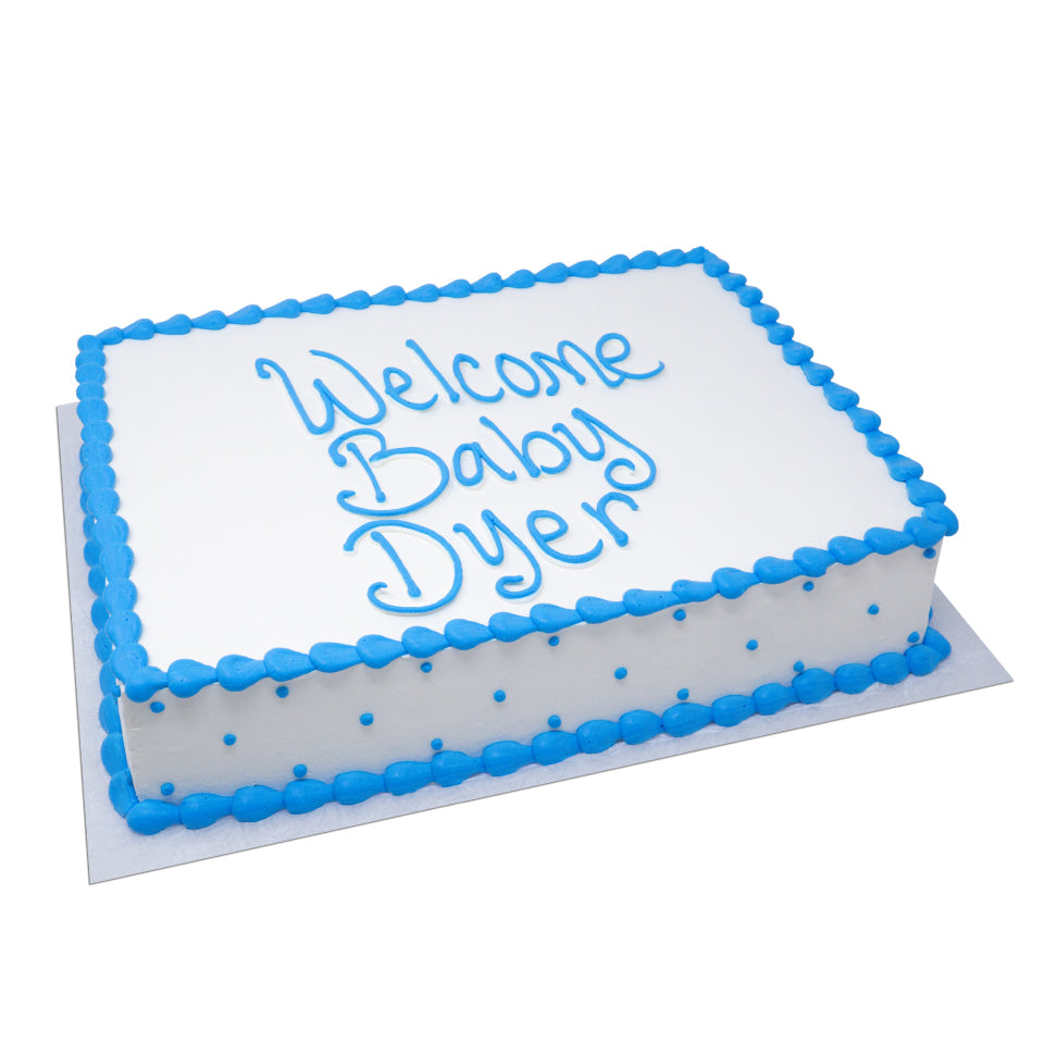 Simple Baby Shower Sheet Cake