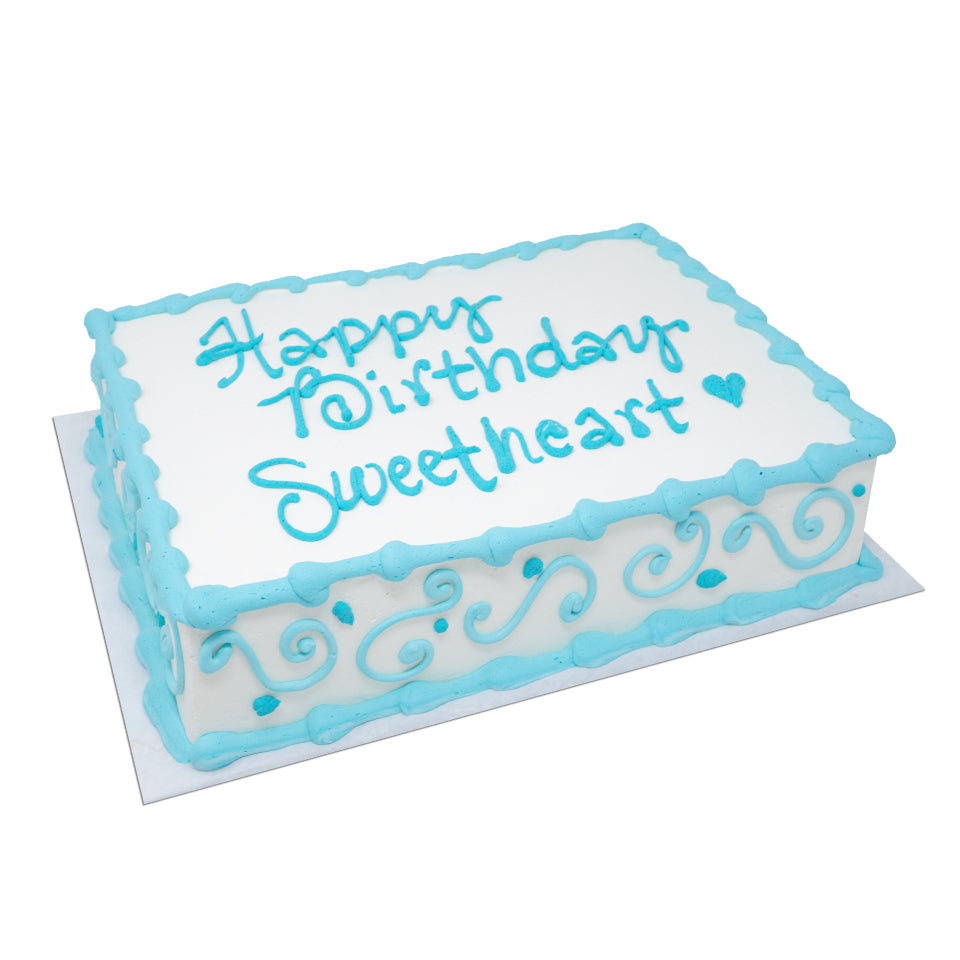 S Design Sheet Cake - Semi Custom