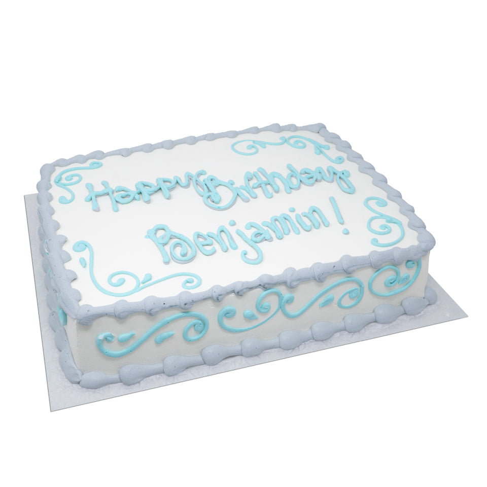 S Design Sheet Cake - Semi Custom
