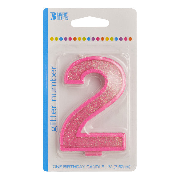 Large Glitter Number Candles