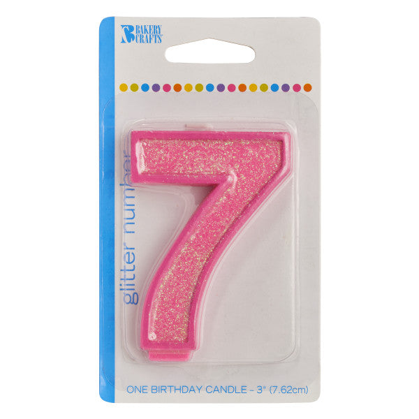 Large Glitter Number Candles