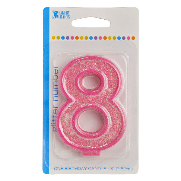 Large Glitter Number Candles