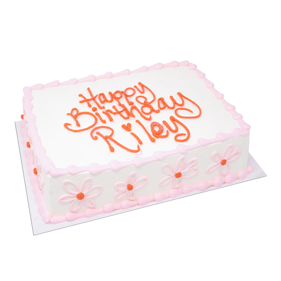 Flowers Sheet Cake - Semi Custom