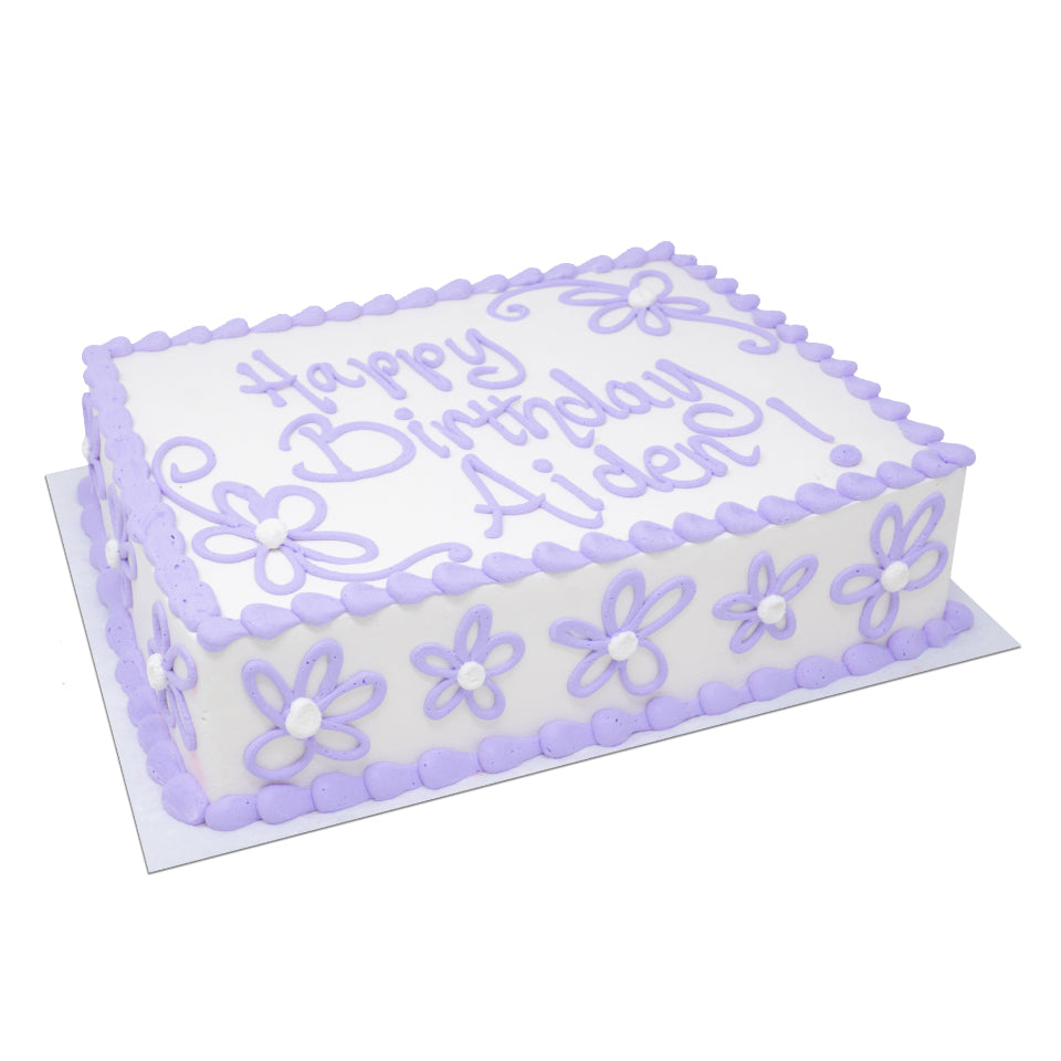 Flowers Sheet Cake - Semi Custom