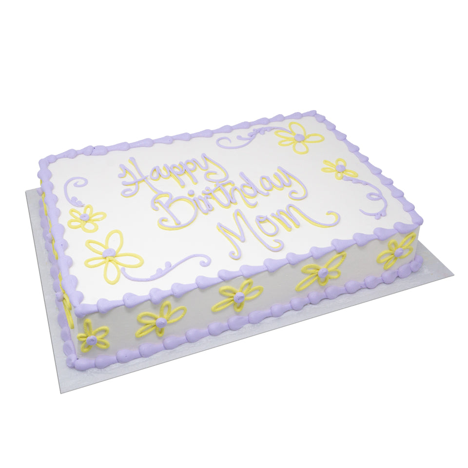 Flowers Sheet Cake - Semi Custom