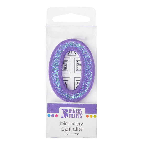 Mini Glitter Number Candles