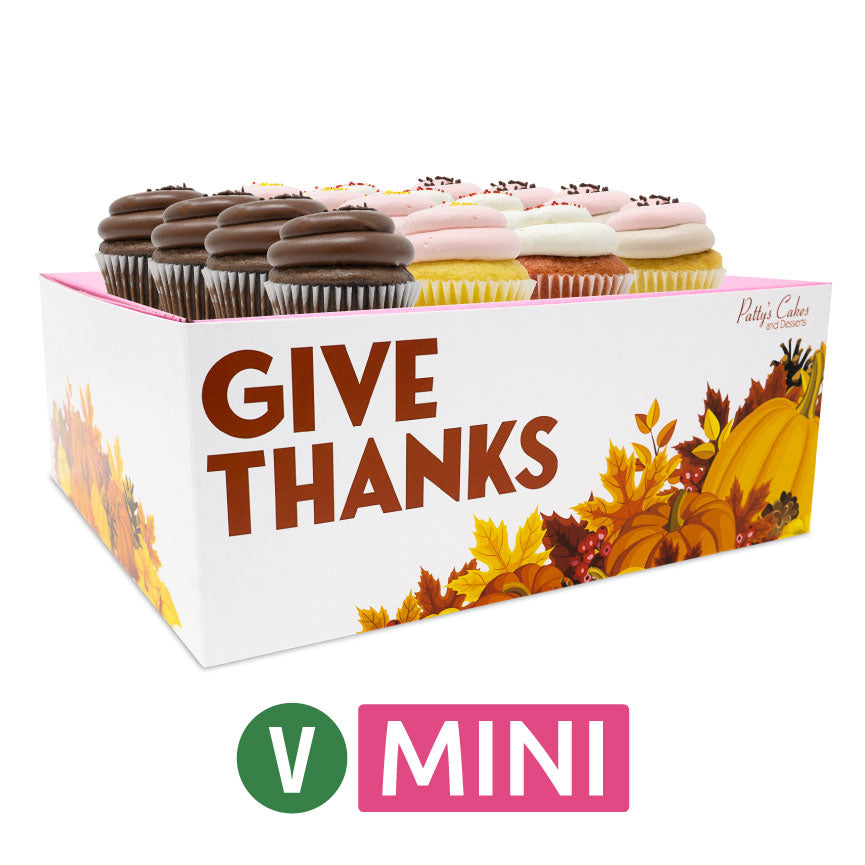 Vegan Mini Cupcakes - Choose Your Flavors - 12 :|: Thanksgiving Gift Box