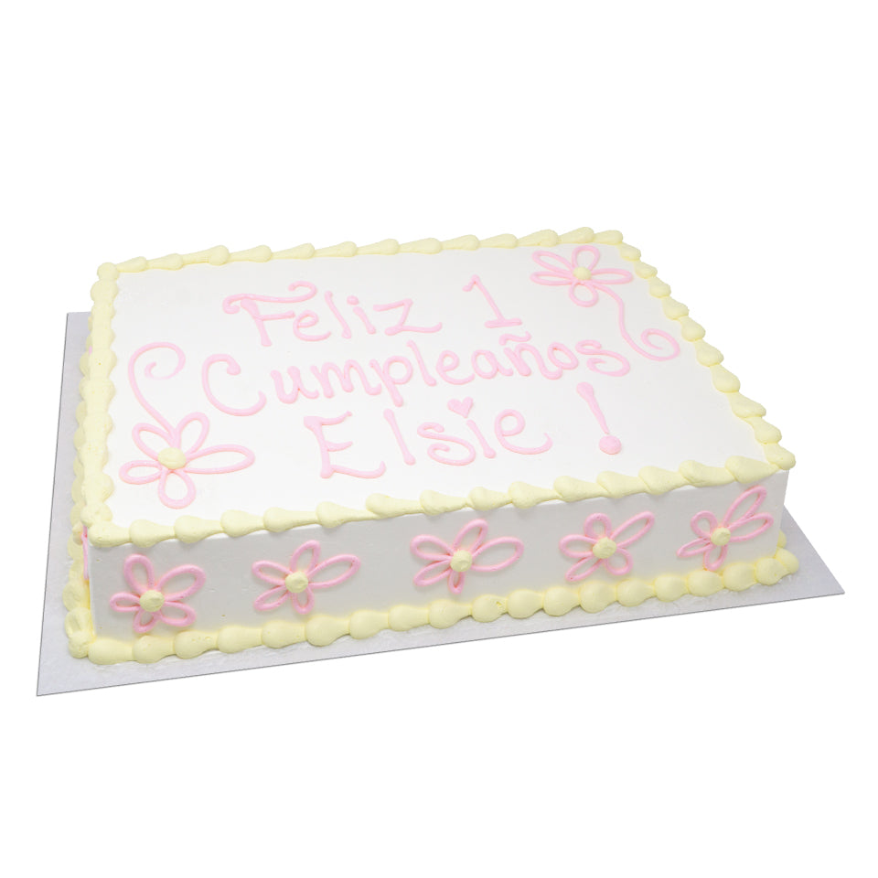 Flowers Sheet Cake - Semi Custom