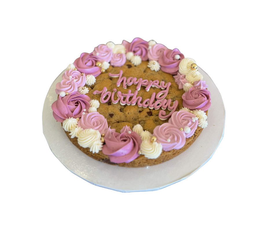 Pink Chocolate Chip HBD Cookie 8"