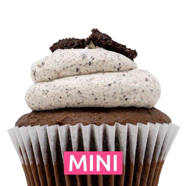 Chocolate with Oreo Mousse Mini Cupcakes - Dozen