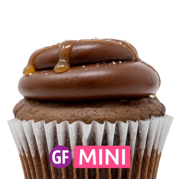Gluten-Free - Chocolate Caramel Salty Mini Cupcakes - Dozen