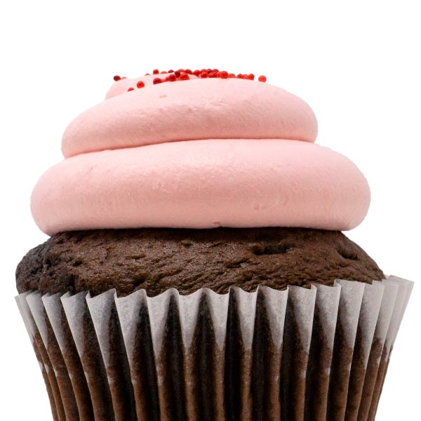 Chocolate with Strawberry Mousse Cupcake