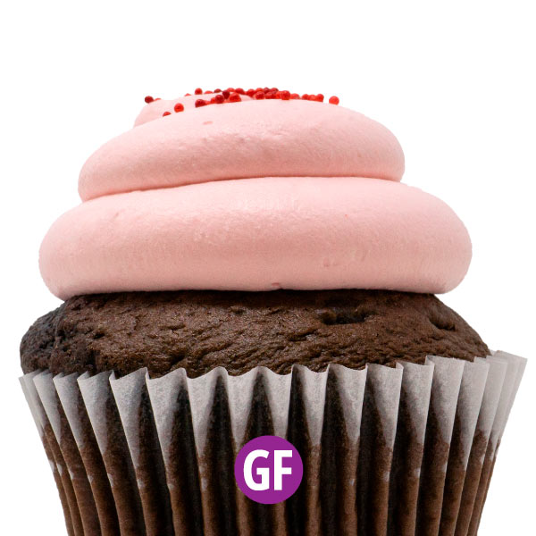 Gluten-Free - Chocolate with Strawberry Mousse Cupcake