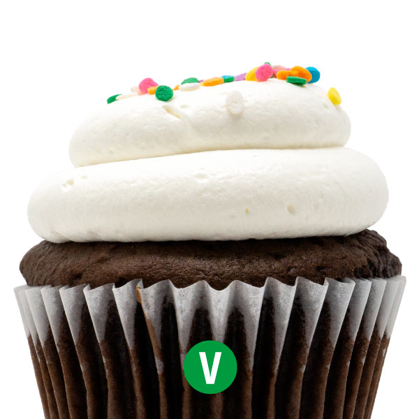 Vegan Chocolate with Vanilla Mousse Cupcake