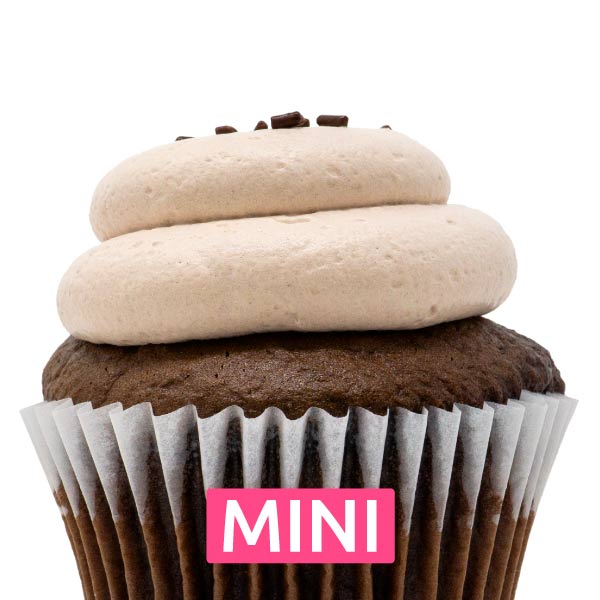 Chocolate with Chocolate Mousse Mini Cupcakes - Dozen