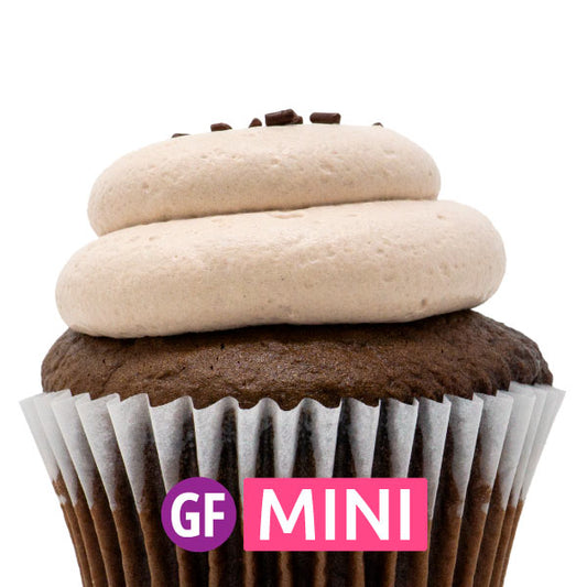 Gluten-Free - Chocolate with Chocolate Mousse Mini Cupcakes - Dozen