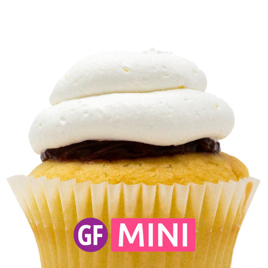 Gluten-Free - White Razzle Mini Cupcakes - Dozen