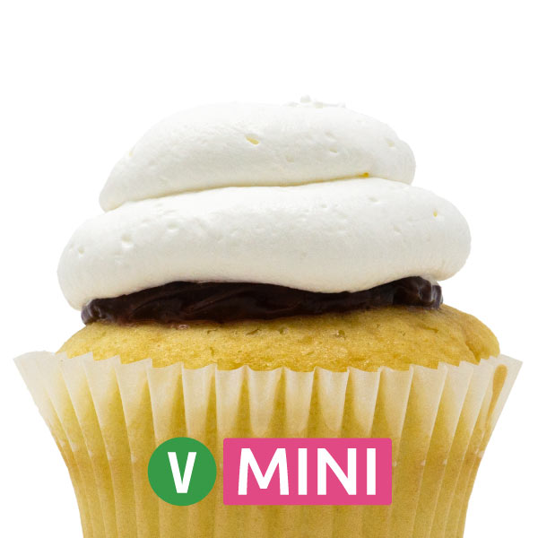 Vegan White Razzle Mini Cupcakes - Dozen