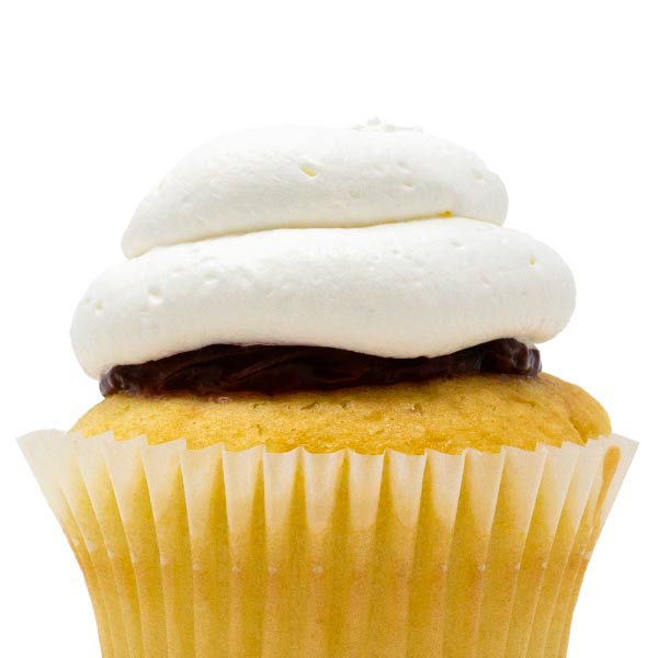 White Razzle Cupcake