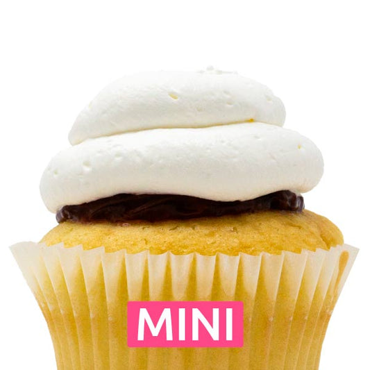 White Razzle Mini Cupcakes - Dozen