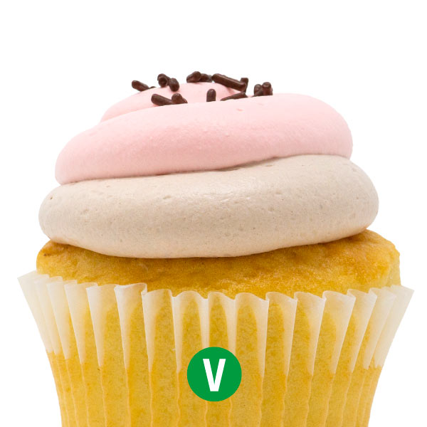 Vegan The Neapolitan  Cupcake