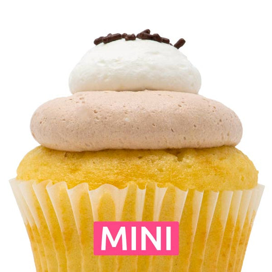White with Nutella Mousse Mini Cupcakes - Dozen