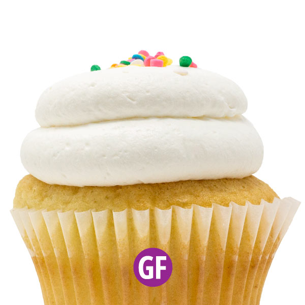 Gluten-Free - White with Vanilla Mousse Cupcake