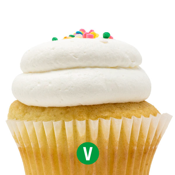 Vegan White with Vanilla Mousse Cupcake