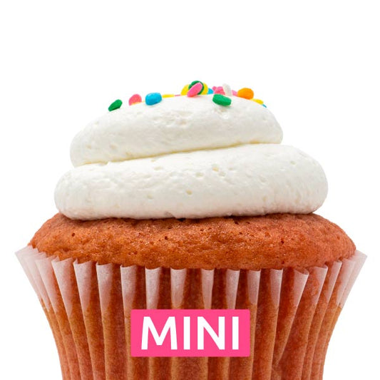 Strawberry with Vanilla Mousse Mini Cupcakes - Dozen