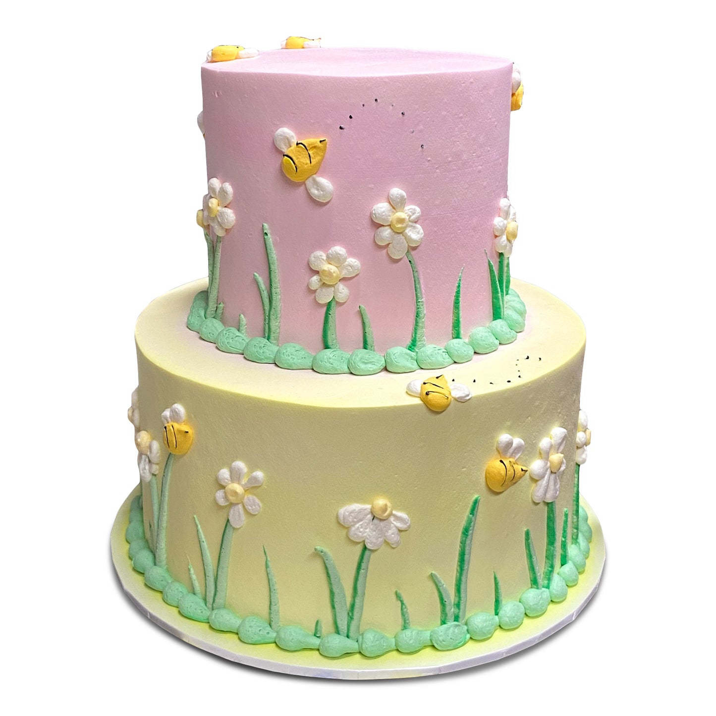 Bees and Flowers 2 Tier Cake
