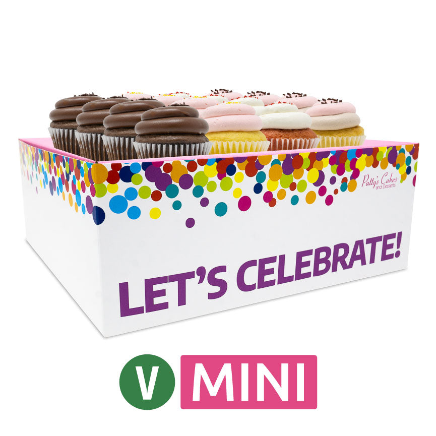 Vegan Mini Cupcakes - Choose Your Flavors - 12 :|: Let's Celebrate Gift Box
