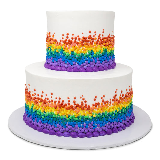 Colorful Lots of Dots 2 Tier Gluten-Free Cake