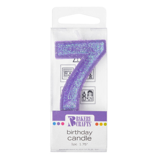 Mini Glitter Number Candles