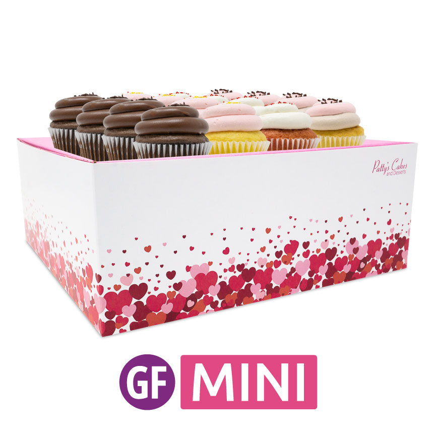 Gluten-Free Mini Cupcakes - Choose Your Flavors - 12 :|: Hearts Gift Box