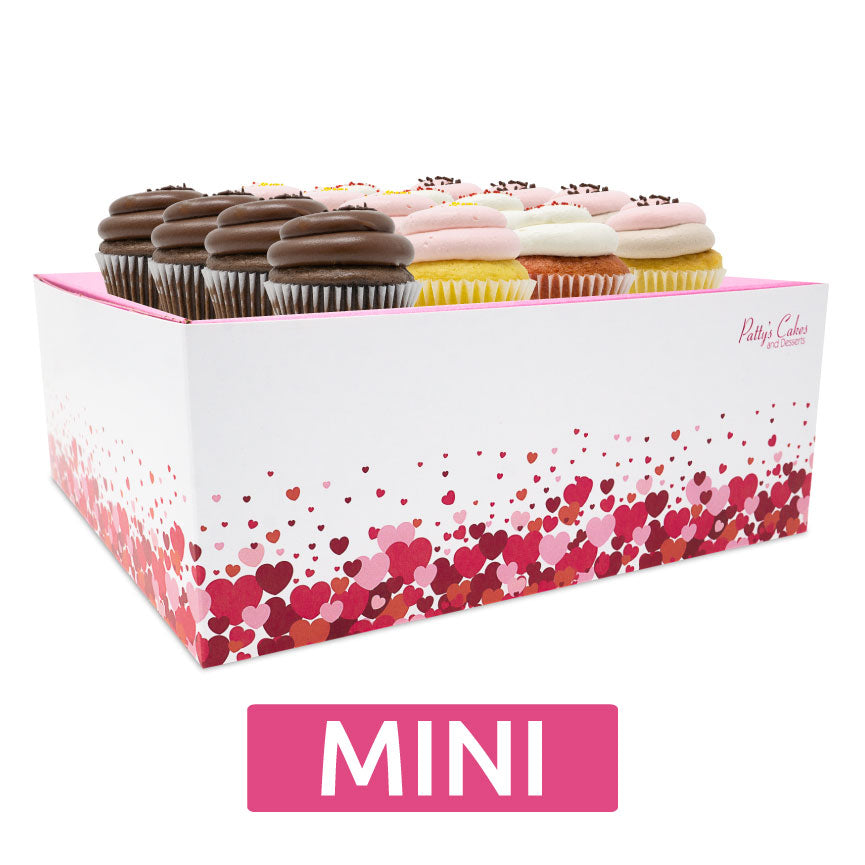 Mini Cupcakes - 12 Pack :|: Hearts Gift Box